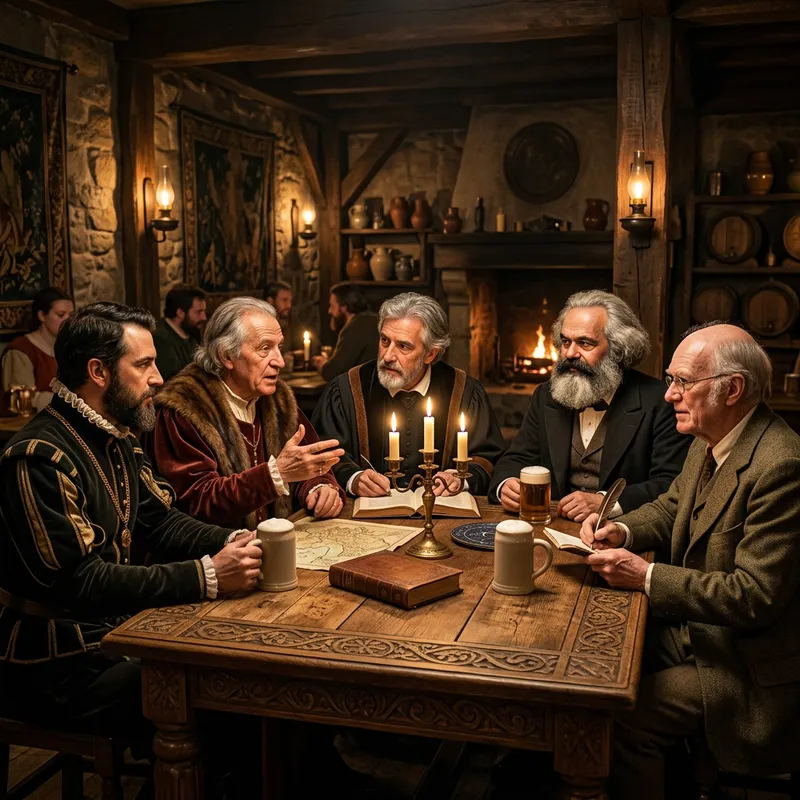 Historical Figures in a 15th Century Tavern Historical Figures in a 15th Century Tavern