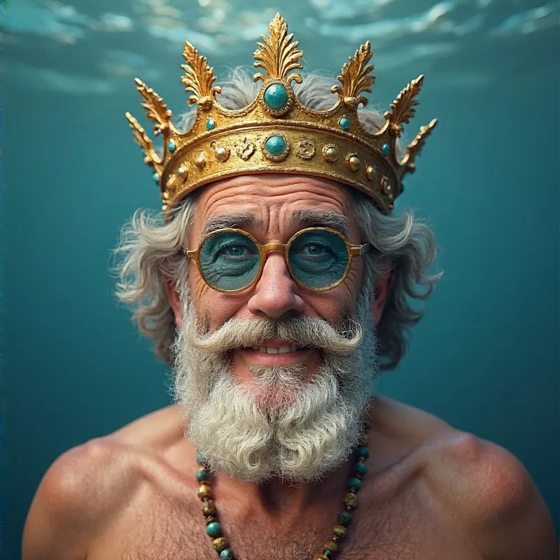 Funny Party Poseidon with Atlantean Crown