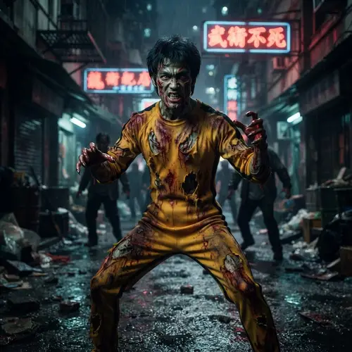 Bruce Lee Reimagined as a Zombie