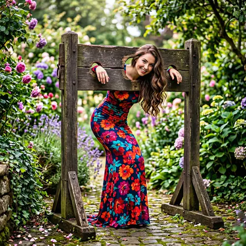 Whimsical Fashion in a Rustic Setting