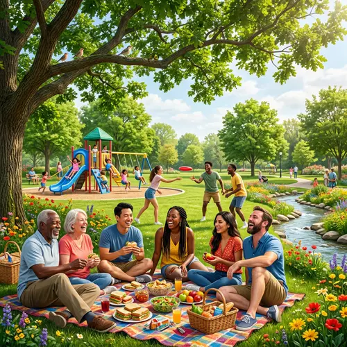 Joyful Community Gathering in a Sunny Park | Harmony Park