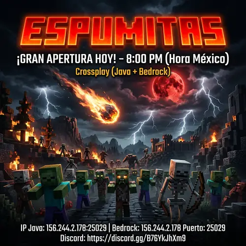 Epic Minecraft Hardcore Flyer - ESPUMITAS