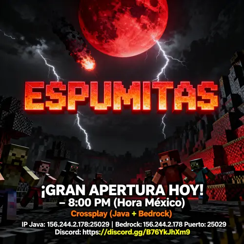 Epic Minecraft Hardcore Flyer - ESPUMITAS