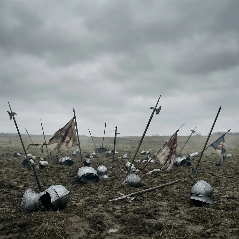 Harrowing Remnants: Battle Field Scene of a Fierce Encounter