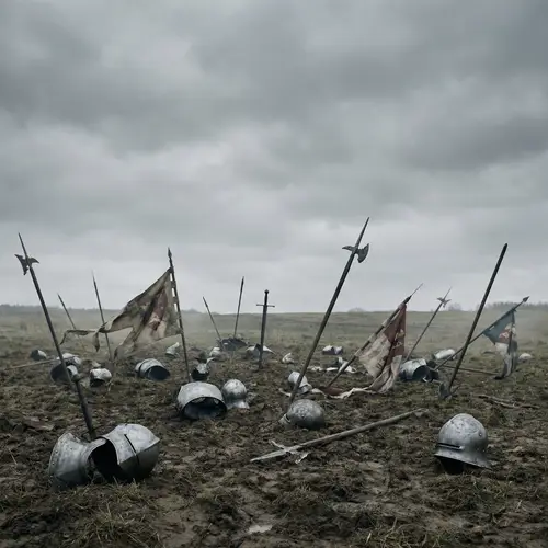 Remnants of a Fierce Encounter: Historic Battle Field After Conflict