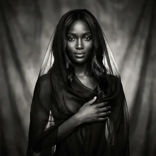 Elegant Fashion Photography: Jet-Black Beauty