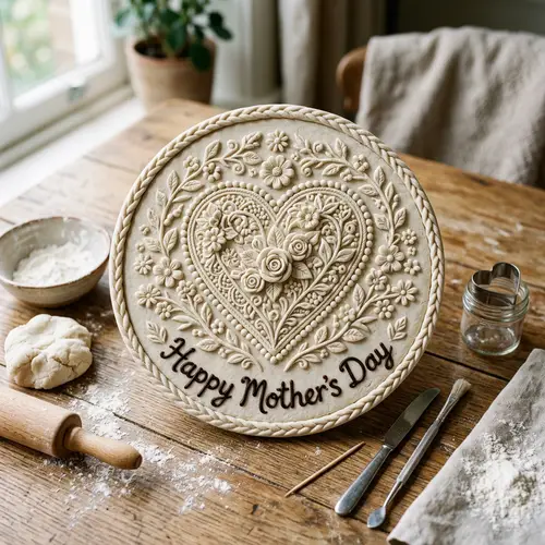 Salt Dough Pictures for Mother's Day Gifts
