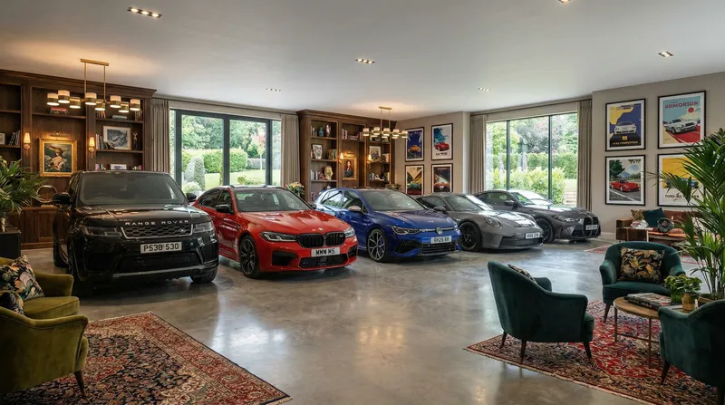 Stunning Maximalist Luxury Garage for Car Enthusiasts Stunning Maximalist Luxury Garage for Car Enthusiasts