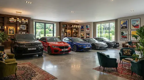 Stunning Maximalist Luxury Garage for Car Enthusiasts