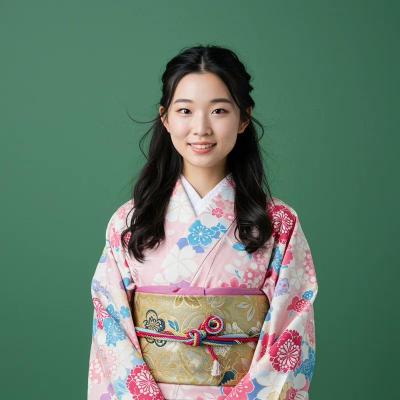 Stunning Asian Woman in Traditional Kimono
