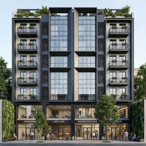 Modern 7-Story Multifunctional Building Design