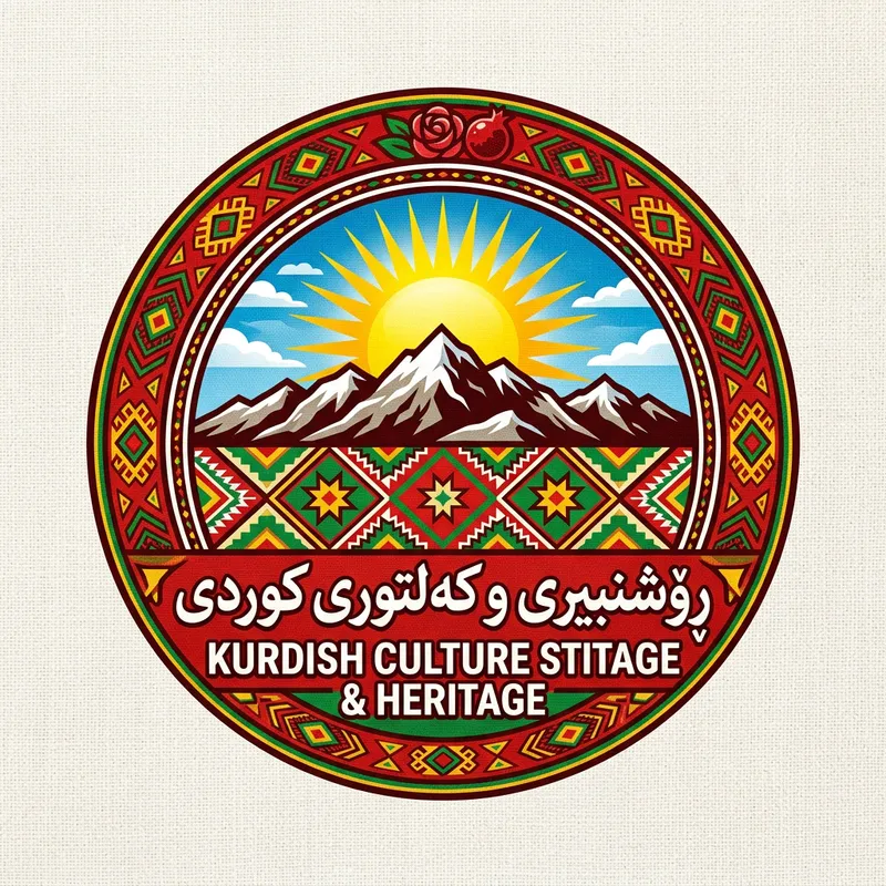 Kurdish Culture Logo Design | Symbolic Influence | Bright Colors