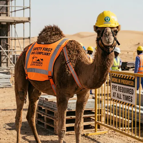 Occupational Health and Safety Camel Illustration