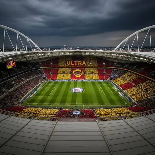 Grand Modern Football Stadium with Ultras Stand