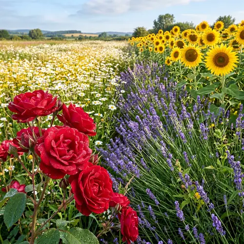 Stunning Floral Photography: Red Roses, Sunflowers, Lavender, White Daisies
