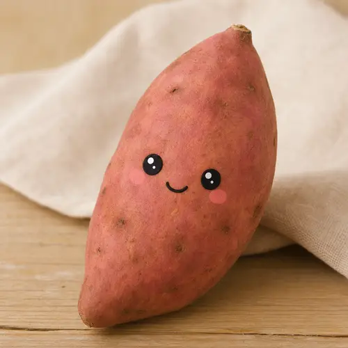 Cute Sweet Potato with a Face - Adorable Design