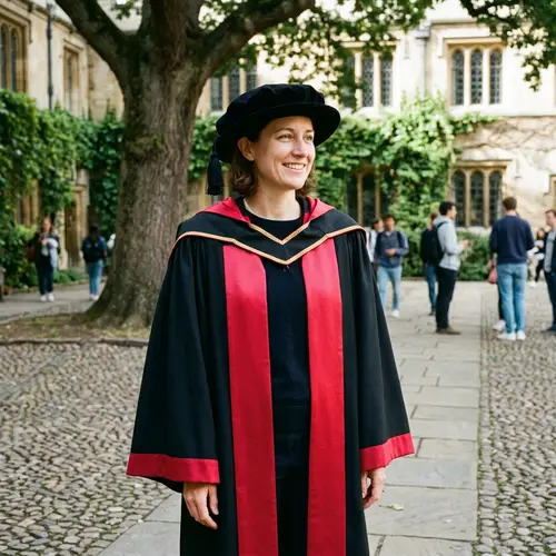 PhD Academic Dress: Oxford Style Gown & Bonnet