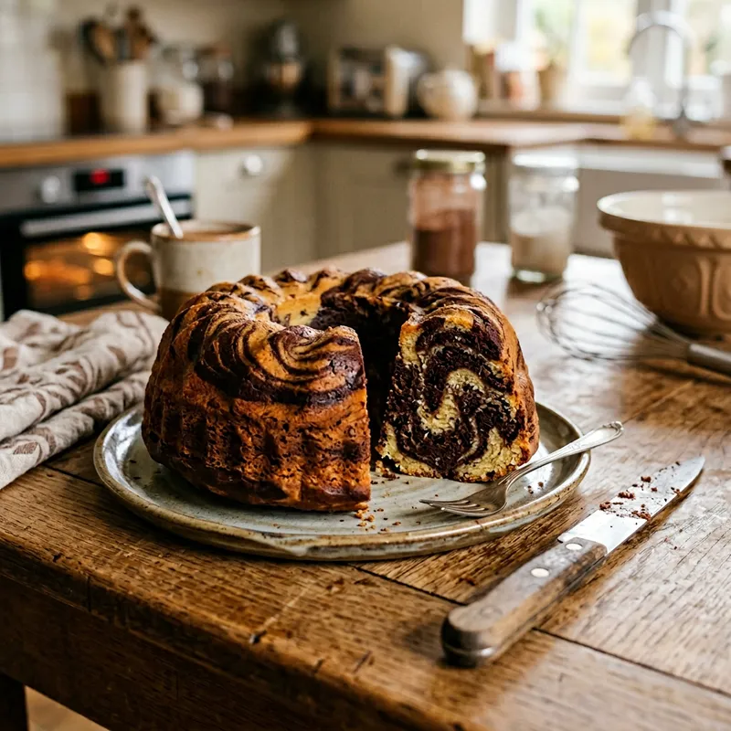 Delicious Marble Cake Recipe for Chocolate & Vanilla Lovers