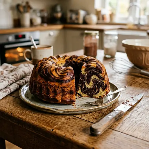 Decadent Marble Cake - Perfect Chocolate Vanilla Combination