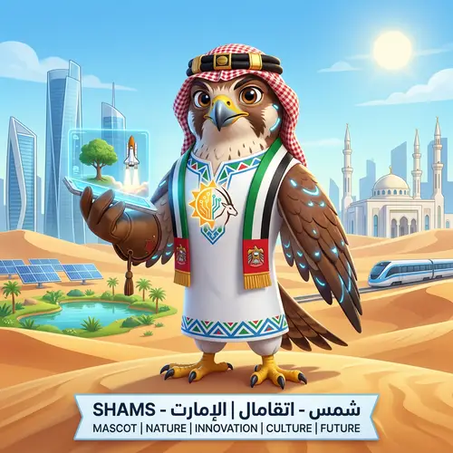 UAE Nature-Inspired Mascot: Bird or Desert Hero