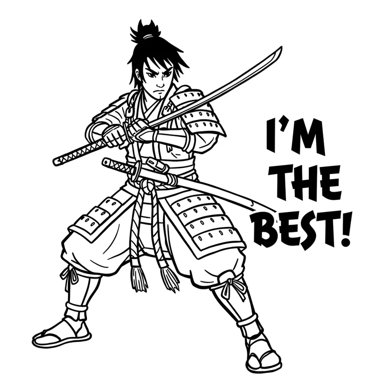 Japanese Warrior Art - I'm The Best!