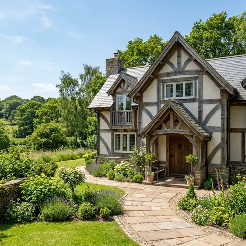 Timber Frame House Visualization | Wooden Beams & Architectural Design