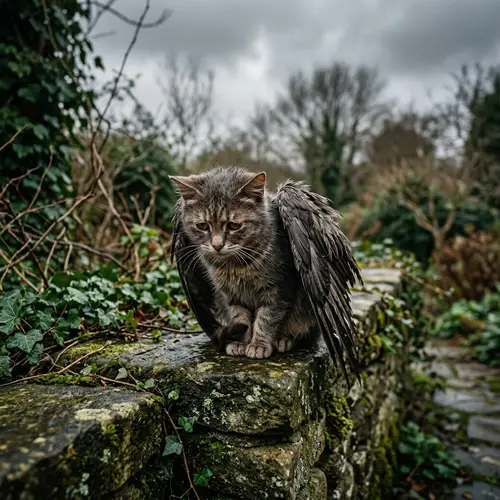 Sad Cat with Wings: A Heartwarming Tale