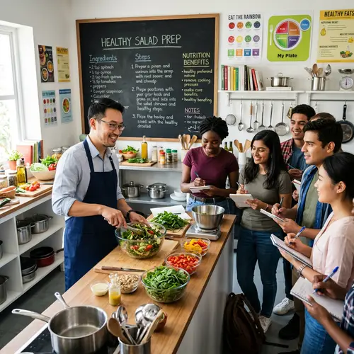 Contemporary Home Economics Teaching Scene | Healthy Salad Preparation Demo