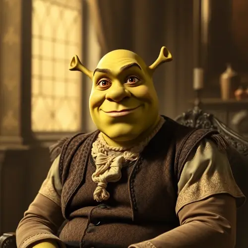 Shrek: A Victorian Portrait Style Artwork