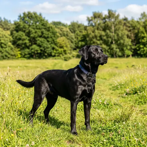 Perro Negro: A Stunning Black Dog in Nature