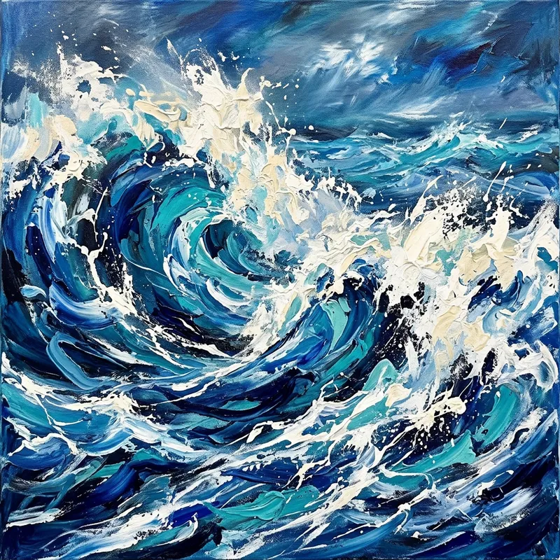 Ocean Waves Abstract Art | Dynamic Scene Ocean Waves Abstract Art | Dynamic Scene