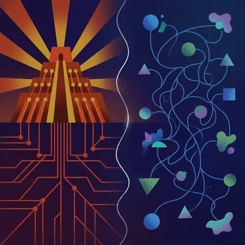 Centralized vs Decentralized Naming Systems - A Visual Contrast
