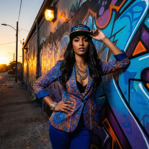 Stylish Woman in Snapback Hat | Urban Chic Fashion Photography