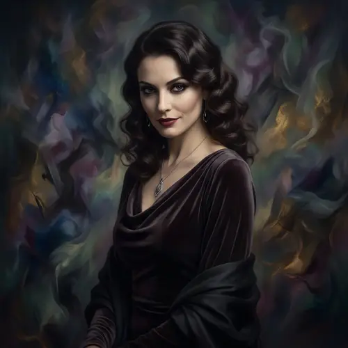 Sensual Femme Fatale Art - Mysterious and Alluring Portrait