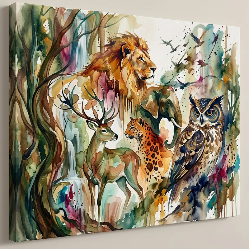 Wild Animals Abstract Art