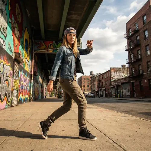 Urban Street Fashion Photography | Vibrant Woman in Snapback Hat