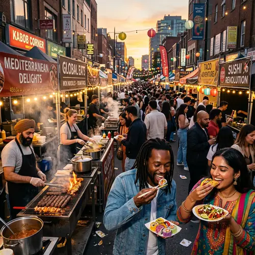 Multicultural Avenue Street Food | Vibrant Food Scene