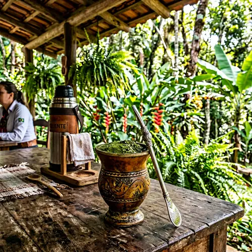 Authentic Brazilian Yerba Mate Experience with Cuia and Bombilla
