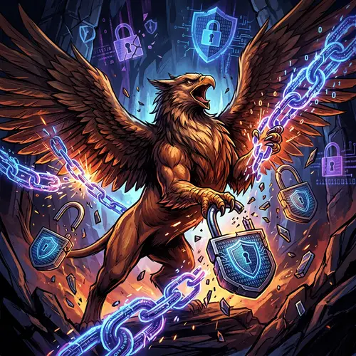 Mythical Beast Breaking Free - Symbol of Wild Energy vs Robust Security