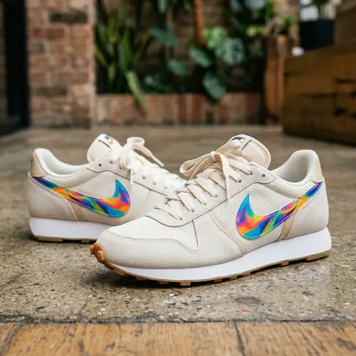 Dynamic and Spirited Swoosh Sneakers - Fashion-forward Design