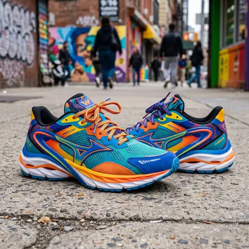 Colorful Curved Sneakers for Stylish Footwear Enthusiasts