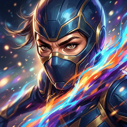 Vibrant Superhero Portrait in 8K Resolution - National Geographic Style