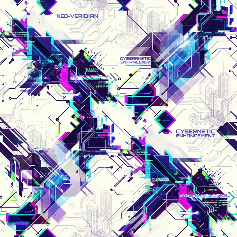 Futuristic Glitch Art: Vibrant Metaverse Cyberpunk Pattern Futuristic Glitch Art: Vibrant Metaverse Cyberpunk Pattern