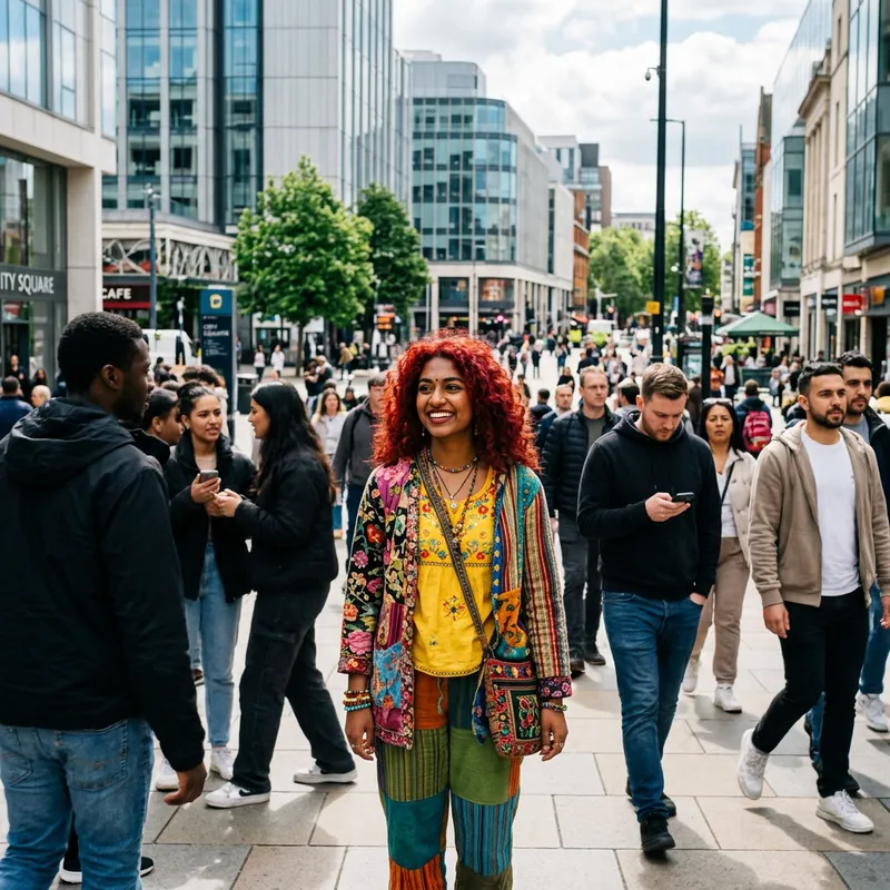 Stand Out of the Crowd with Vibrant South Asian Woman