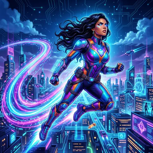 Hispanic Superheroine in Metaverse: Power and Grace