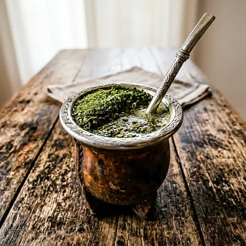 Traditional Yerba Mate Gourd and Bombilla | Rich Green Brew