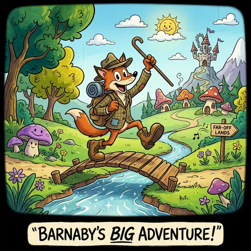 Classic Cartoon Style Illustration for Cinematic Scene