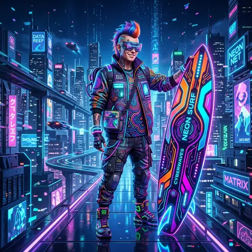 Kooky in the Metaverse | Surfboard Symbolizes Digital Exploration