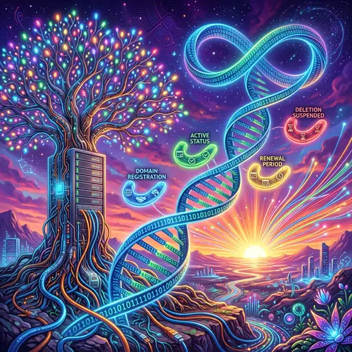 Surreal Domain Life Cycle - Ethereal DNA, Tree Server & Fiber Optic Sun