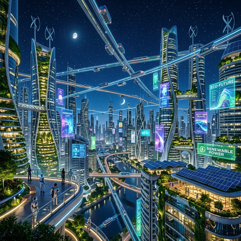 Futuristic City Skyline: Urban Landscape of Tomorrow